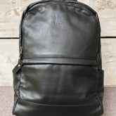 Black Urban Leather Backpack